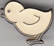 Baby Chicken - White - Spain - Metal - Animals, Birds - 0